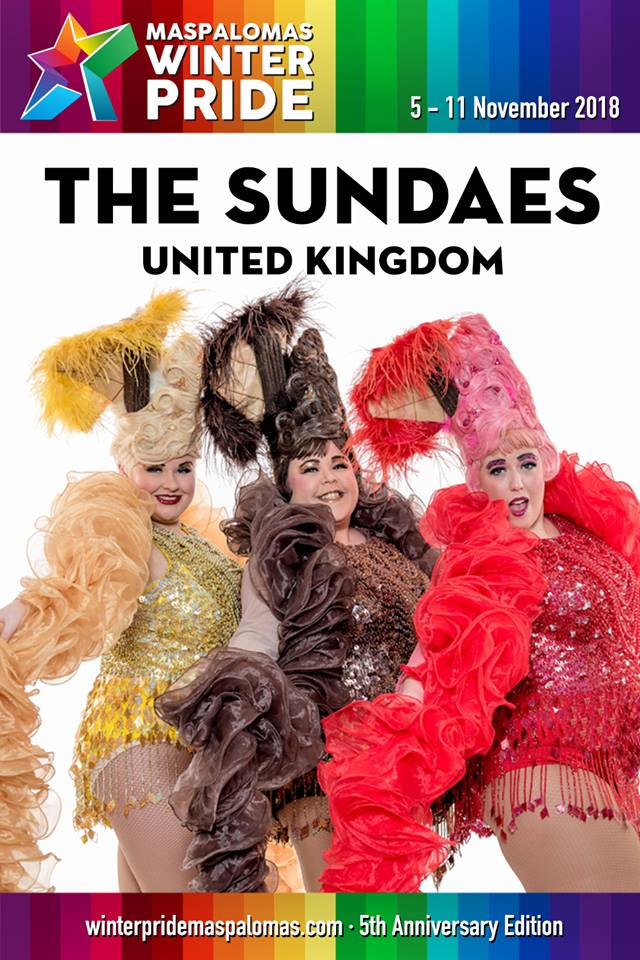 The_Sundaes's tweet photo. We are hugely excited to announce that we will be performing at @WinterPrideGC in Gran Canaria this November! For those thinking of getting some winter sun, why not come and see us while you're at it! #sundaestyle #GranCanaria https://t.co/Lj1MTsnGc4
