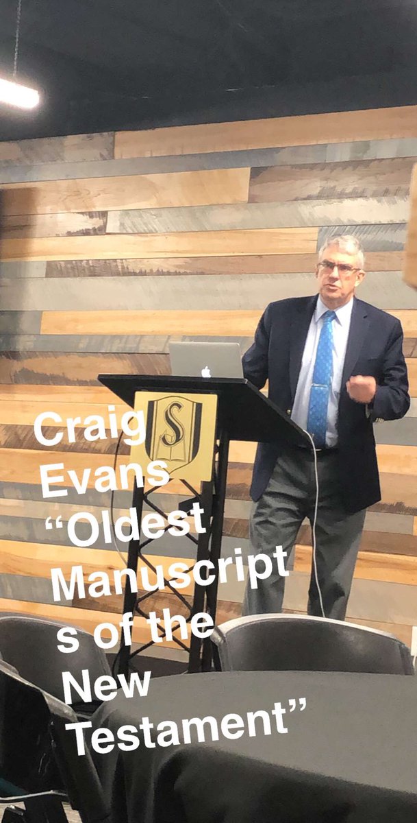 AbidanPaulShah's tweet image. Craig Evans “The Oldest Manuscripts of the New Testament” #SEBTS #NewTestament #TextualCriticism
