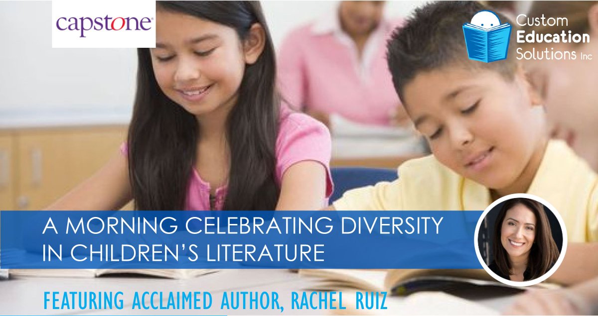 CustomeduLit's tweet photo. Join us 4/24 as #Chicago author, Rachel Ruiz discusses her book #WhenPennyMetPOTUS. Capstone will share their approach to creating culturally relevant #Literature &amp; @CustomeduLB will offer strategies on incorporating #Diversity into your #literacy program! https://t.co/JX1mdPlKH4 https://t.co/4QUxZY3RAD