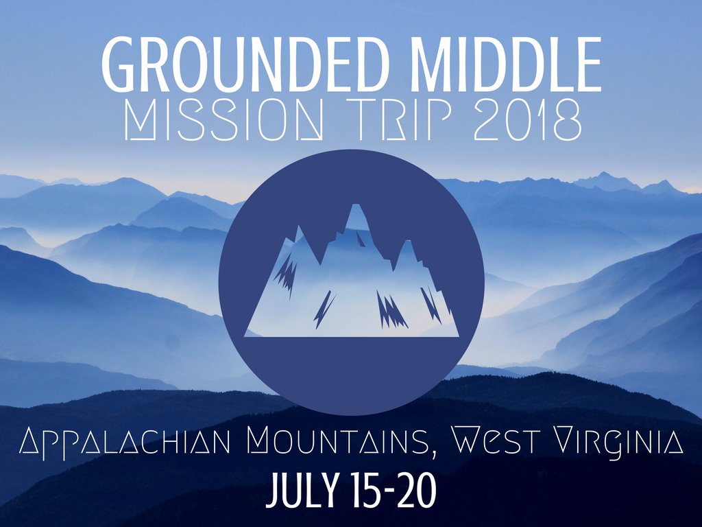 GroundedMiddle's tweet image. COME SERVE WITH GROUNDED MIDDLE!  We're headed to the Appalachian Mountains of West Virginia from July 15-20 for our 2018 SUMMER MISSION TRIP! Cost is $340 per student; $100 deposit to reserve your spot. Limited spots are available so SIGN UP NOW! Link in bio.