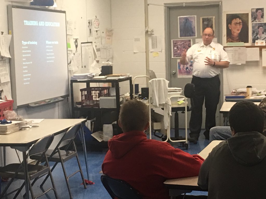 LHMS Career Day 2017-2018, Parks and Rec, Public Works, Industry President, Fire Dept.