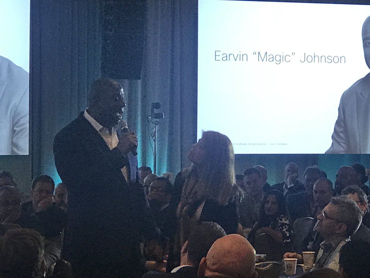 chjohnst's tweet photo. Great insights to teams, leadership, a winning mindset and learning from your mistakes. Always have a relentless focus on being better and redefining yourself! Go @MagicJohnson &amp; @allygleeson #WeAreCisco https://t.co/BgUSv9VmZm