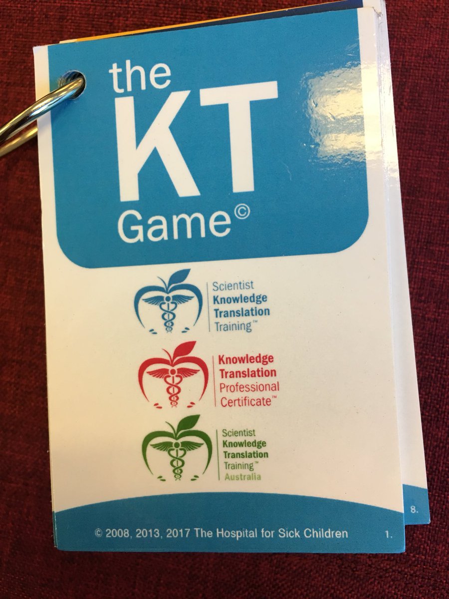 katebirnie's tweet photo. Excited to be talking #knowledgetranslation #KT #practicechange & #patientengagement in #childhealth as part of Teaching Scholars program @SickKidsNews with multidisciplinary group of pediatric healthcare providers. Get ready for the #ktgame from @MelanieBarwick ! https://t.co/r3Gacgpfw3