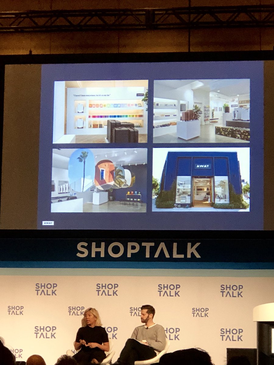 ShopPopBox's tweet image. For @away, physical retail is a platform to add value to the brand that can’t be done online. 🙏🏻 #shoptalk18 #shoptalk #retail #D2Cbrands