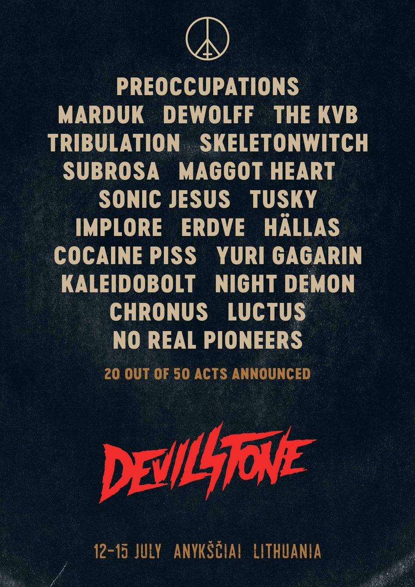ChronusOfficial's tweet photo. We are glad to announce that Chronus will be performing at this year's Devilstone festival 12-15 JULY, Lithuania.

Tickets: https://t.co/rz60E600Bh 

Links: https://t.co/PBOd3pxJL9
https://t.co/0a2eHUrqwl
https://t.co/vHVZYbGr5x
https://t.co/qzjKZnW99g https://t.co/WdQeB6tqXK
