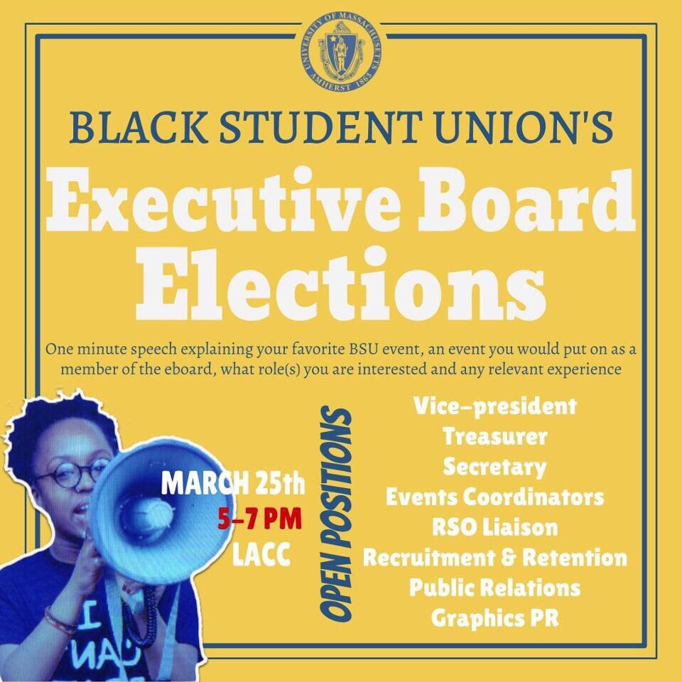 Want to be down with BSU? Be sure to swing by our elections this Sunday in the LACC