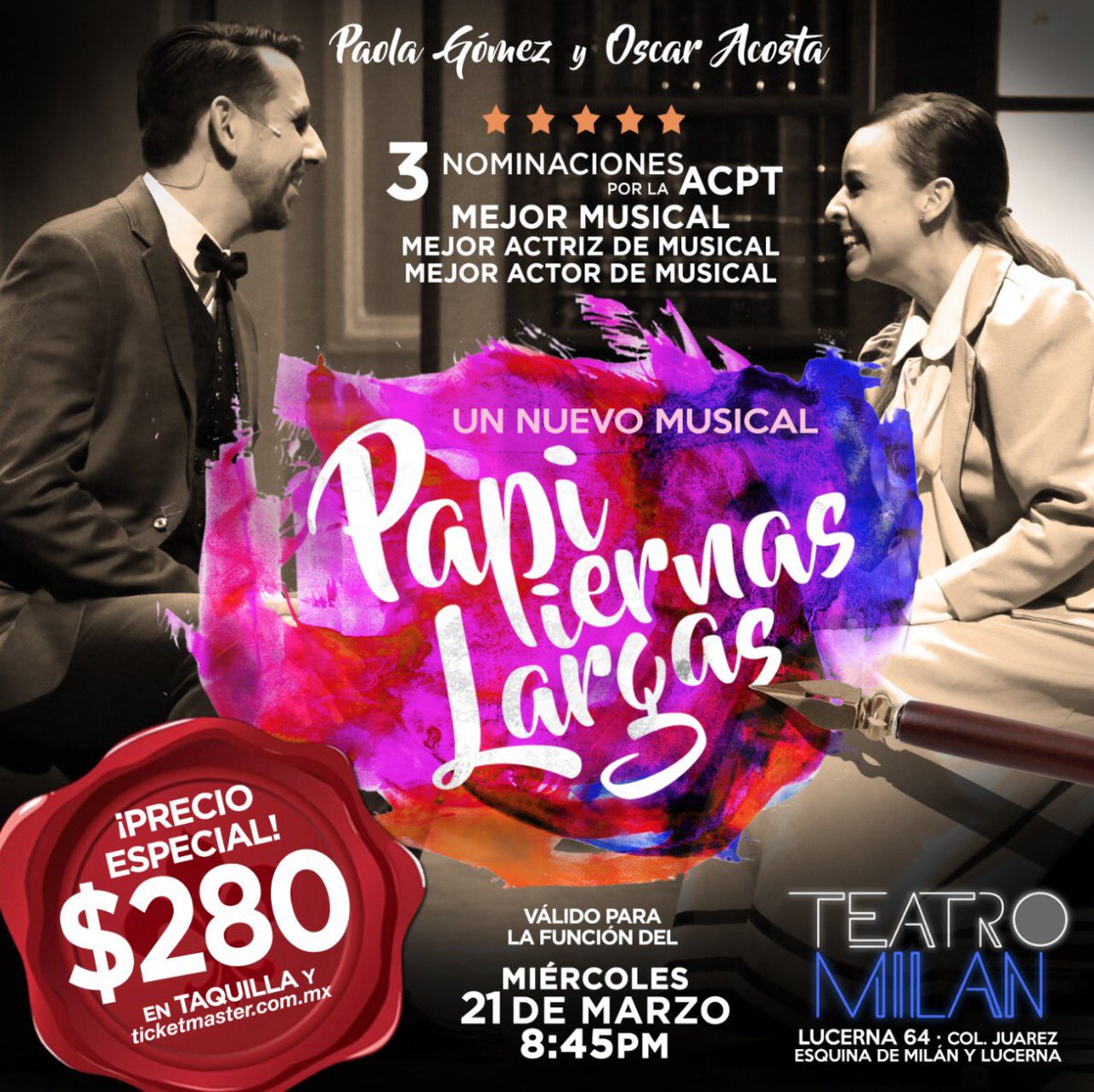 Mañana todos a descubrir #elsecretodeserfeliz en <a href="/Papiernaslargas/">PapiPiernasLargasMx</a>!
Les comparto un descuento 👇🏻
Imperdible las voces e interpretación de <a href="/paolagomezmx/">Paola Gomez</a> y <a href="/oscaracostaag/">Oscar Acosta</a>