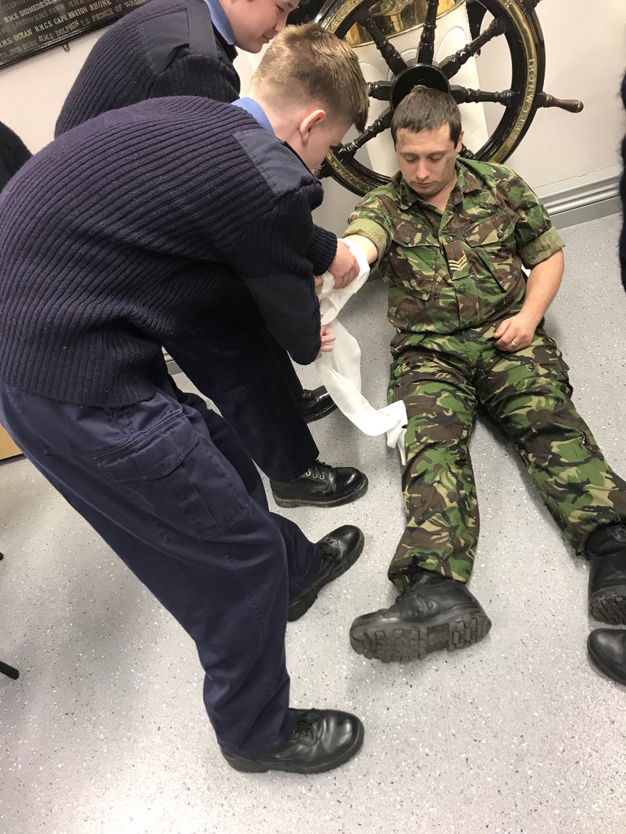 Our cadets doing first aid in the unit, well done to everyone. #seacadetsuk #firstaid #neverordinary #royalmarinescadets