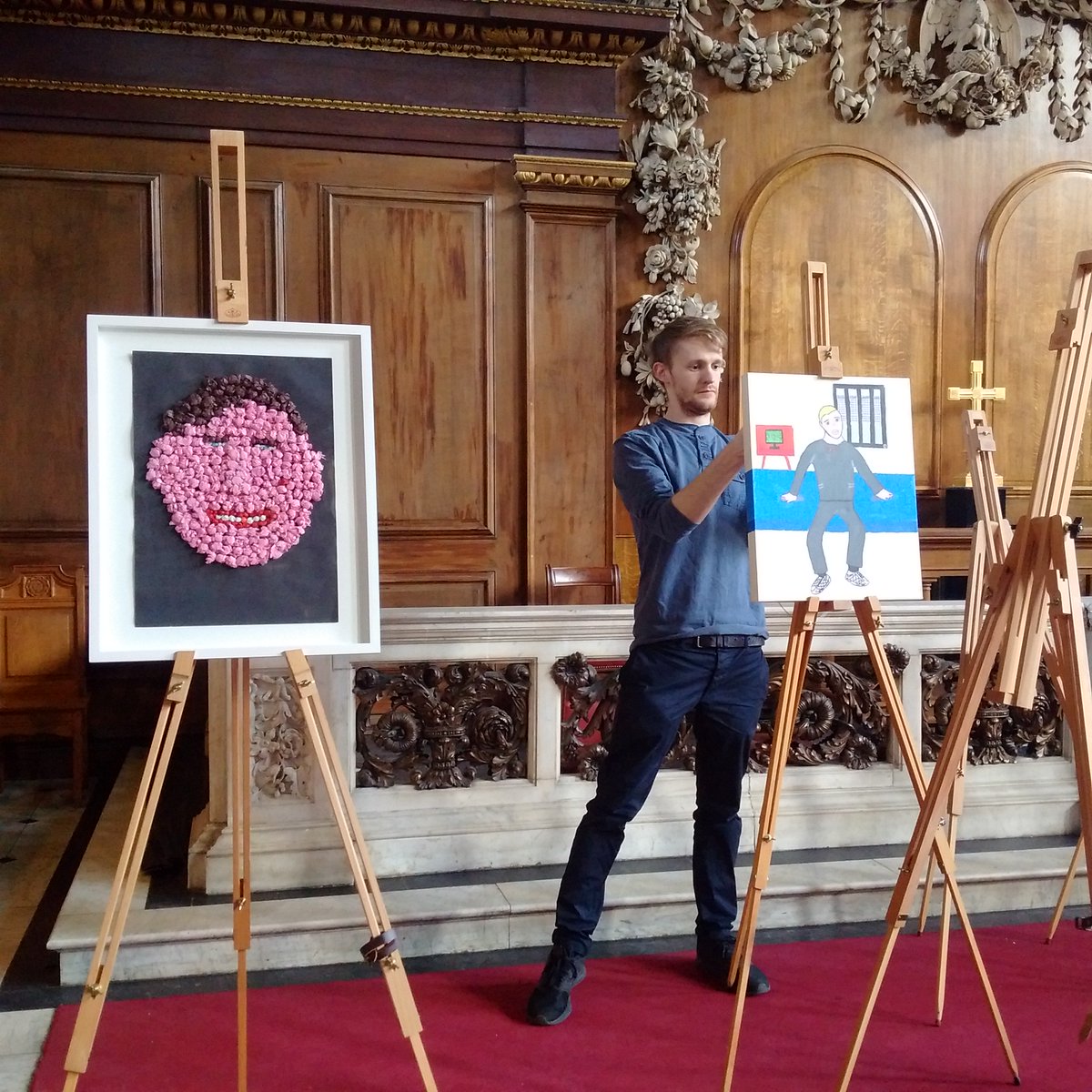 KoestlerArts's tweet photo. Our #exhibition ‘First Impressions – portraits from prisons’ opens today at  @StJPiccadilly, showcasing a selection of #portraits and #sculpture from the 2017 #KoestlerAwards, and highlighting the skills and talents of people in prisons and other secure settings #prisonart https://t.co/2uvWCDCKRB