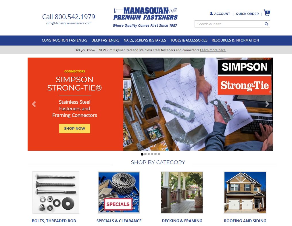MPFasteners's tweet image. It's here!  The new site just went live.  Now it's easier than ever to order and reorder your fasteners from any device: manasquanfasteners.com