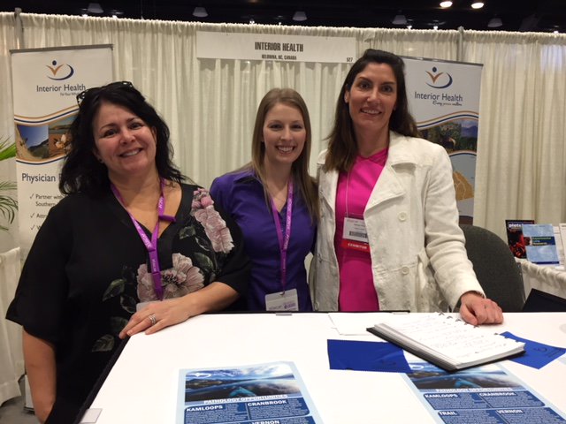 Interior_Health's tweet photo. All set up at #USCAP2018. Come say hi to Raimey, Dr. Lowden and Dr. Ballantyne! #Pathology #BetterHere #IHJobs https://t.co/KwB9Eu59TH