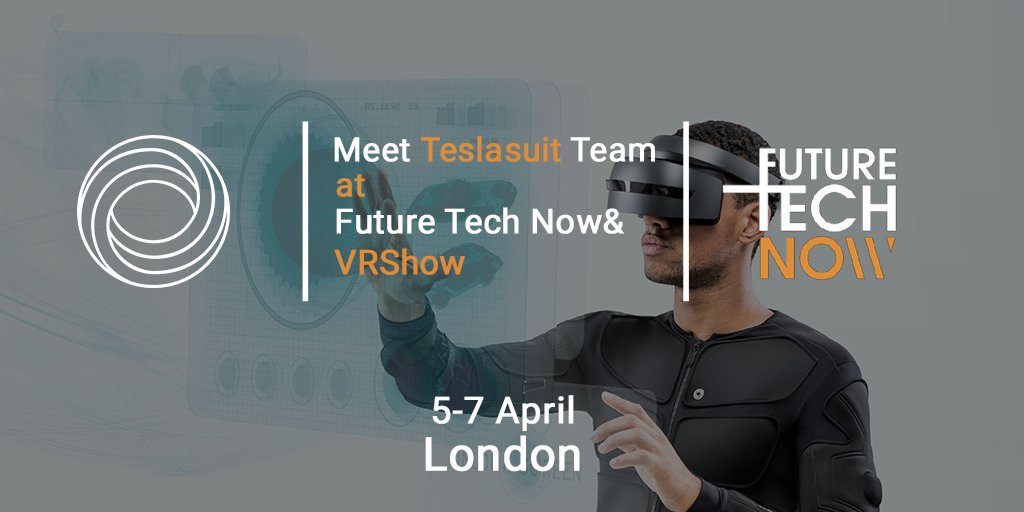 teslasuit's tweet photo. Meet #Teslasuit team at #FutureTechNow &amp; #VirtualRealityShow. We will present Teslasuit with 2 games: #DrunkOrDead and #HighNoonVR.
 
#tech #technology #VR #haptics #wearables #mocap #motioncapture #thermocontrol #AR  #gaming #sport #iot #enterprise #smarttextile #5G #gamedev https://t.co/YSRHfFGQ5f
