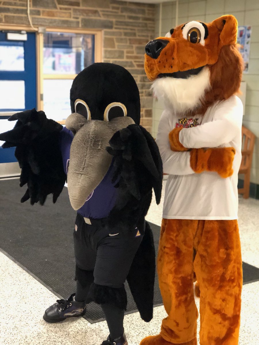 FranklinELsch's tweet photo. We loved our visit from #ravens Poe for #InternationalDayofHappiness2018! He put smiles on so many faces! @VerlettaWhite @HeidiMillerBCPS https://t.co/DpGn2nY6gt