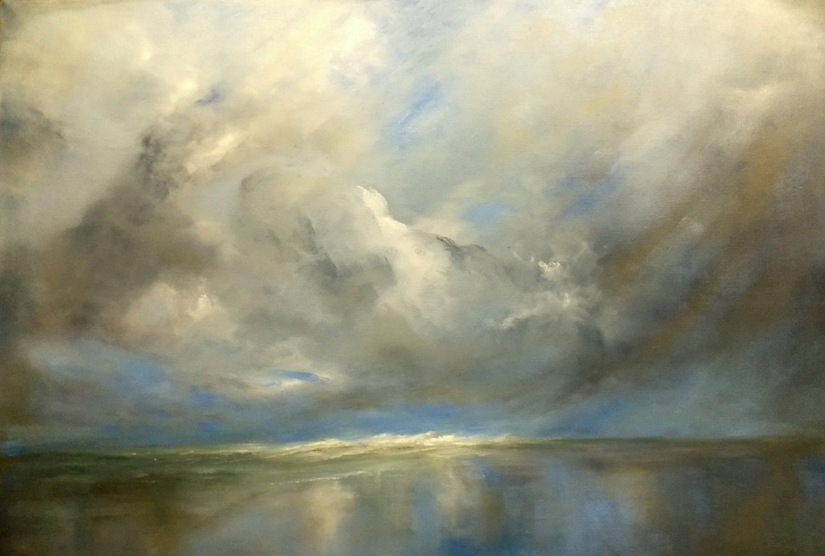 Selection of images form the book 'In the Wake of the Whale' by the  Bridport Artist Michael Devlin Taylor Availible from Wild and Homelss  Books, Bridport A Windswept, Oil on Canvas, 70/90cm