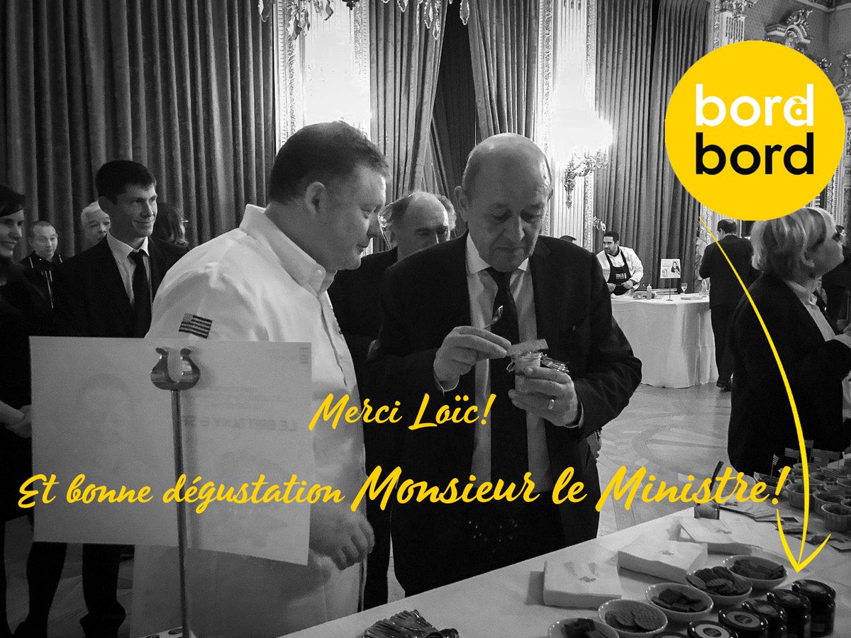 LES ALGUES AU QUAI D'ORSAY!
Quand les Bretons de Tables et saveurs de Bretagne montent à #Paris , Loïc Le Bail 👨‍🍳Chef du Brittany à #roscoff nous fait l'honneur de mettre nos produits sur sa table du ministre! Merci Loïc!