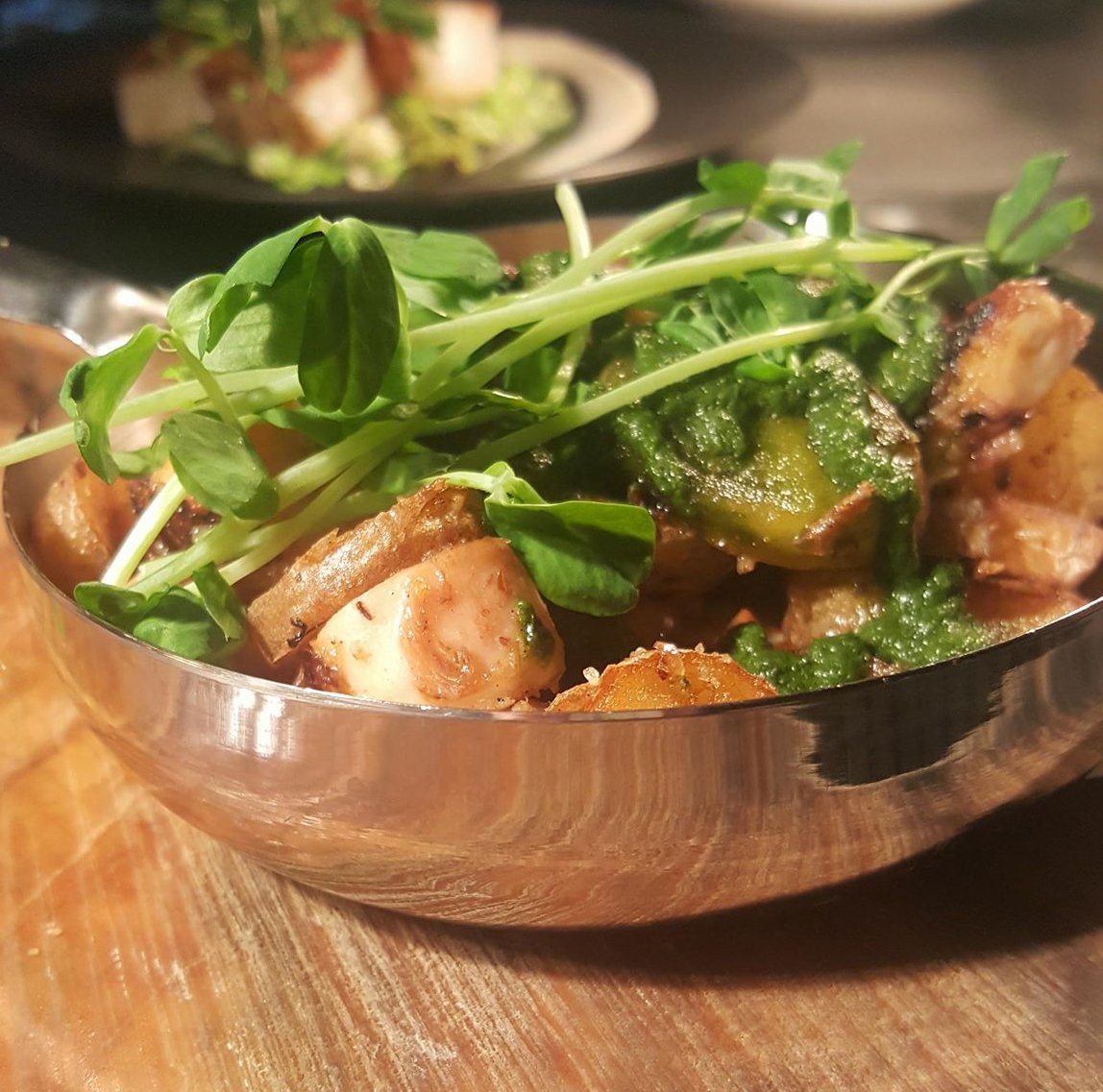 Have you checked out our amazing new appetizers yet? This is our new grilled octopus! Tender pieces of octopus marinated in aji panca, mojo verde, and potatoes.

#foodporn #nomnom #delish #foodie #torontoeats