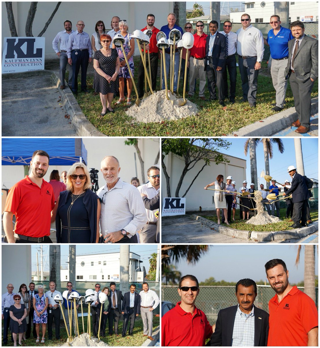 kaufmanlynn's tweet photo. Today, we officially broke ground on the Nevada Street Parking Garage in Hollywood! This state-of-the-art, 8-story parking garage will feature 304 spaces and a unique punched metal façade designed by architect Joseph B. Kaller & Associates. #CityofHollywood #KLTeam #Construction https://t.co/t3PMOyaUzP