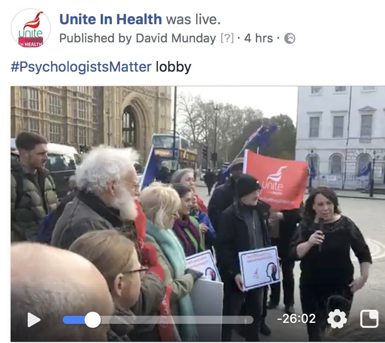 davidamunday's tweet image. Didn't get chance to tweet from todays #PsychologistsMatter event as I was too busy being cameraperson. You can watch Facebook Live video @UniteinHealth here: facebook.com/UniteInHealth/… with speeches from @JonAshworth @paulasherriff @KeeleyMP @only1colenzojt @socratext @kempspace