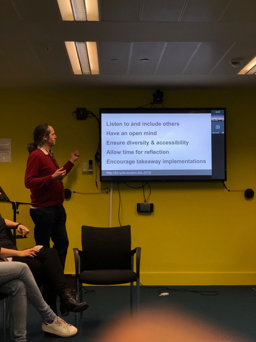 abisola's tweet image. The excellent @dgheath21 recapping min spec #liberatingstructure