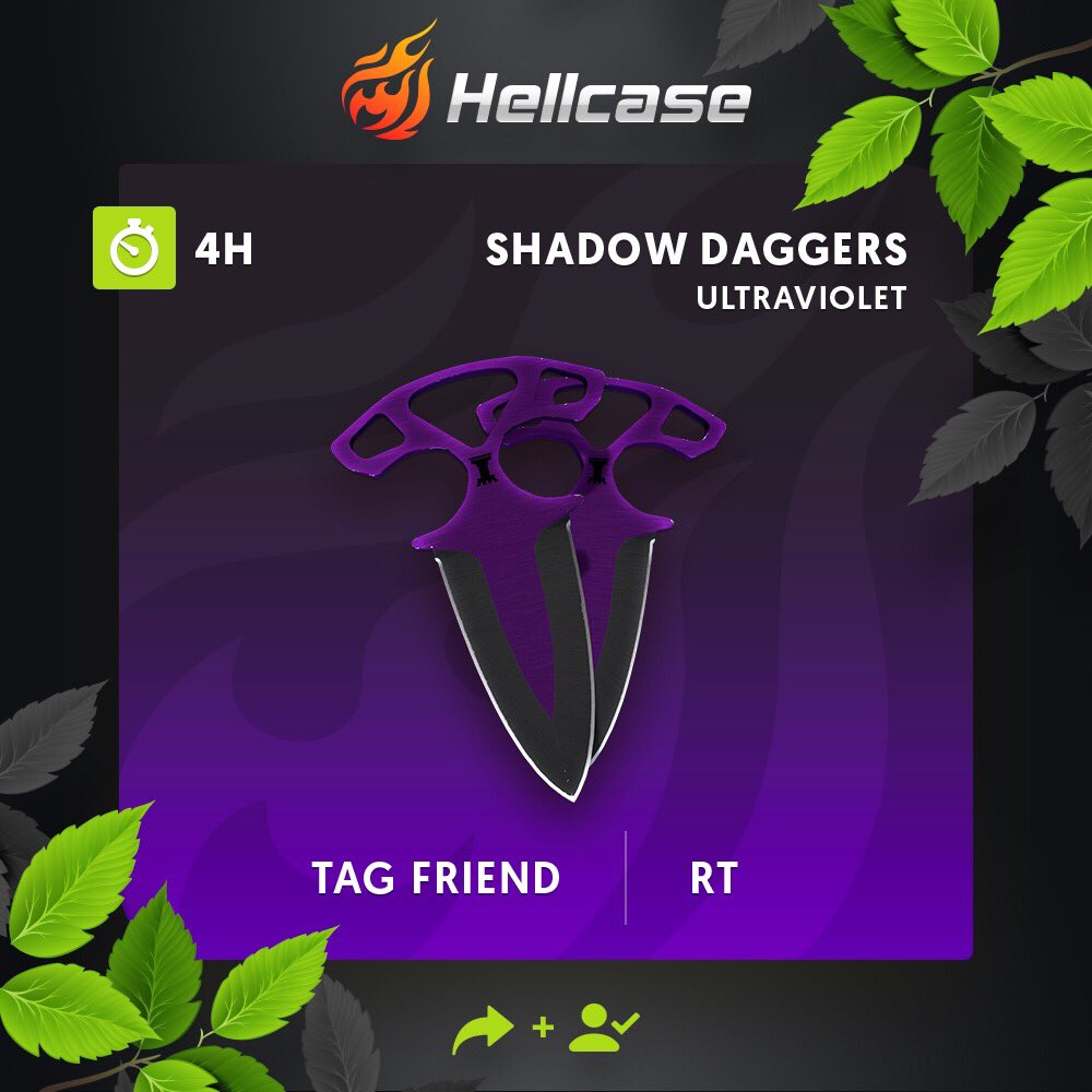 hhbbkkhvvvb's tweet photo. 🔥Get daily money https://t.co/5fr6mjdH7f   
🔥Follow us + RT
🔥Tag your friend
💰The prize is ★ Shadow Daggers | Ultraviolet!
⏳A winner in 4h! by #dixicsgo via @c0nvey https://t.co/wJdyrSQQJd