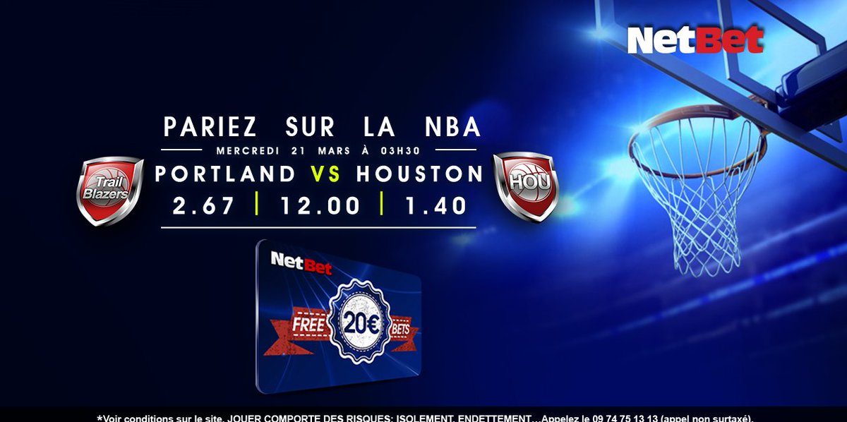 NetBet_FR's tweet photo. 💶🏀 Jeu FREEBET 💶🏀 
❓Y'aura t-il +/- de 220,5 points dans le match❓ 
⌛️ Fin du jeu le 21/03 à 03h30 
👉 RT &amp; Follow &amp; Like + Pseudo 
Réglement ➡ https://t.co/us6yi72rwF 

#BlazersRockets #TeamParieur 
#Concours #NBA https://t.co/IlDuK57lam
