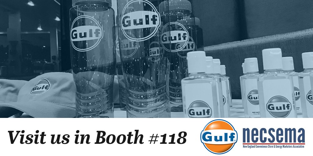 GulfOil's tweet photo. Planning to go to #NECSEMA at the @DCUCenter tomorrow? Join our team in Booth 118 to learn about the Gulf brand and partnership opportunities! https://t.co/Ki0YWH4GQh