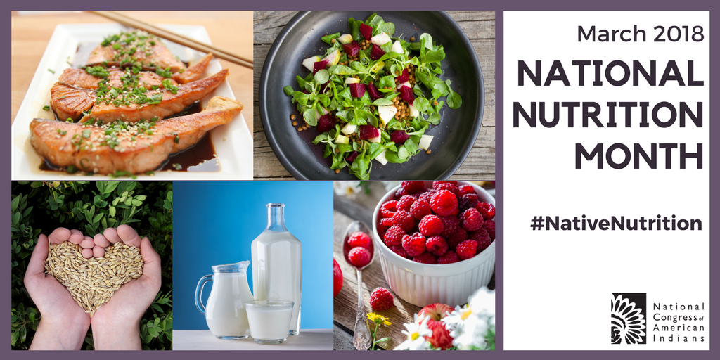 NCAI1944's tweet photo. March is #NationalNutritionMonth! Click here to see some of the many ways #IndianCountry applies traditional concepts to Nutrition: https://t.co/YzA7bNda2J #HealthyNatives #NativeNutrition #NativeAg https://t.co/3OaQ0mUidq