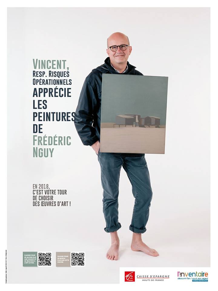 LinventaireHDF's tweet photo. Après Sébastien et Mounya, voici Vincent, un collaborateur de la Caisse d'Epargne Haut de France (@CEHDF), qui ne se lève jamais du pied gauche quand il s'agit d'accueillir des œuvres d'art au travail ;) https://t.co/ojPthdOGy5