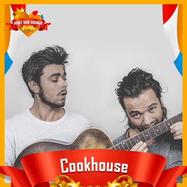 HartvanOranje's tweet photo. De Koffers treden dit jaar helaas niet meer bij ons op. 
Gelukkig hebben we een andere, minstens zo leuke band voor jullie kunnen vinden. @cookhousemusic trapt om 17:00 het festival af. Zorg dat je dus al vroeg op de markt staat! #gouda #koningsnacht #koningsdag #oranjenacht https://t.co/v6QBWZeN1B