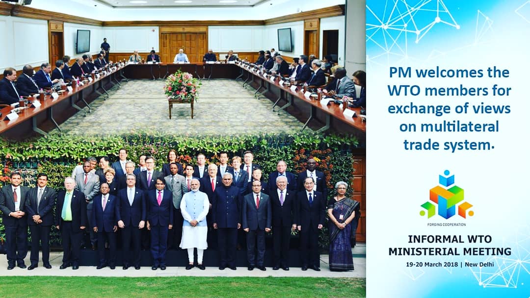 AbaraLarry's tweet photo. CAS,@AbabuNamwamba was among dignitaries hosted by H.E. PM Narendra Modi after WTO Ministerial Conf. and shared thoughts on multilateral trading system. In their one-on-one talk,the pm reiterated commitment to cement  Kenya-India ties n conveyed warm regards @UKenyatta n Kenyans https://t.co/5ufXuYfnme