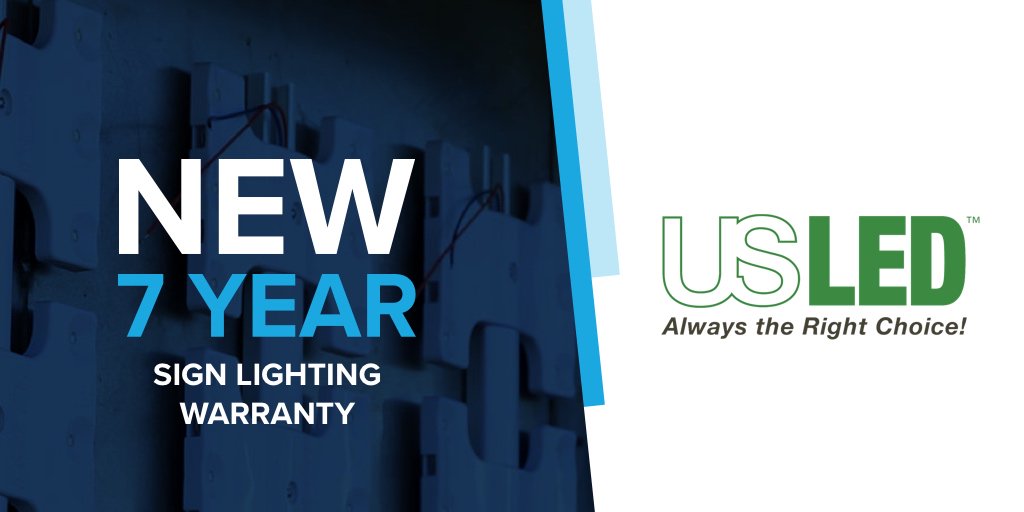 piedmontplastic's tweet image. US LED is now offering a NEW 7 Year Sign Lighting Warranty! Want more details? Click here bit.ly/PP-US-LED-Warr… or contact your local #PiedmontPlastics. 
#USLED #SignLighting #7YearWarranty