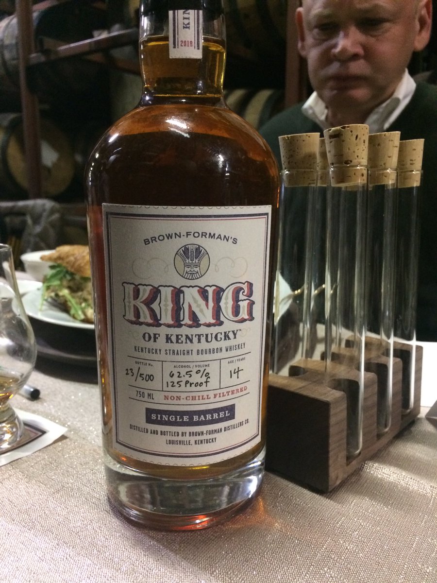 #BrownForman revives #King brand, will release approx 960 bottles of 14-year-old Barrel-proof juice in Ky in June (label not final)