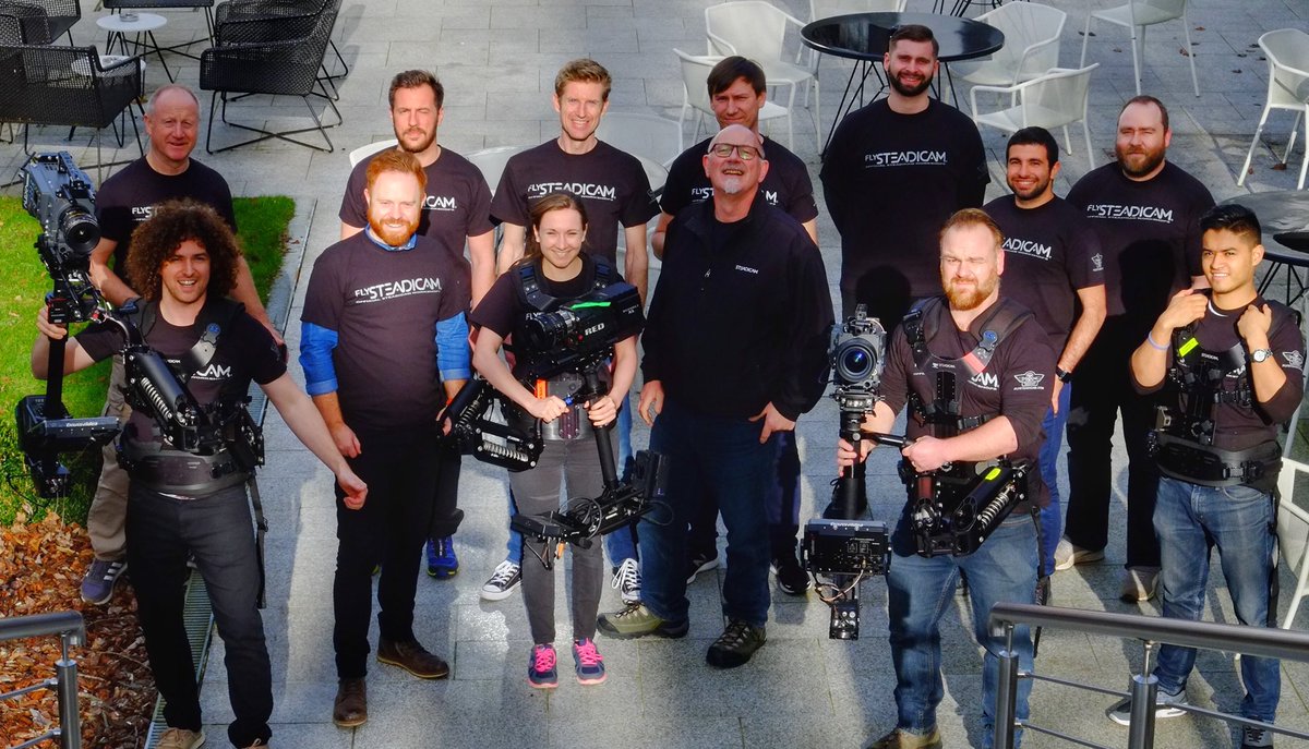 Red_Cameraman's tweet image. @dan_fordyce and myself from @SIS_LIVE  and the rest of Class of March 2018 on @Tiffentweets  @Flysteadicam_ workshop. #flysteadicam #silverworkshop #sislive #lifeatlive