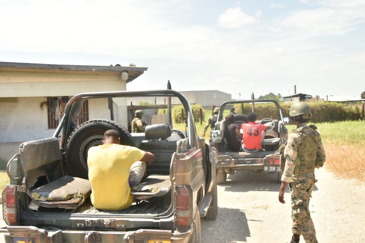 Happening Now. Soldiers and police are going house by house, empty lot by empty lot, to clean up St Catherine. We need your help to find and remove the guns and gunmen from the streets. Call the JDF Tip Line 837-8888. Tell us what you know about the criminals in your community.