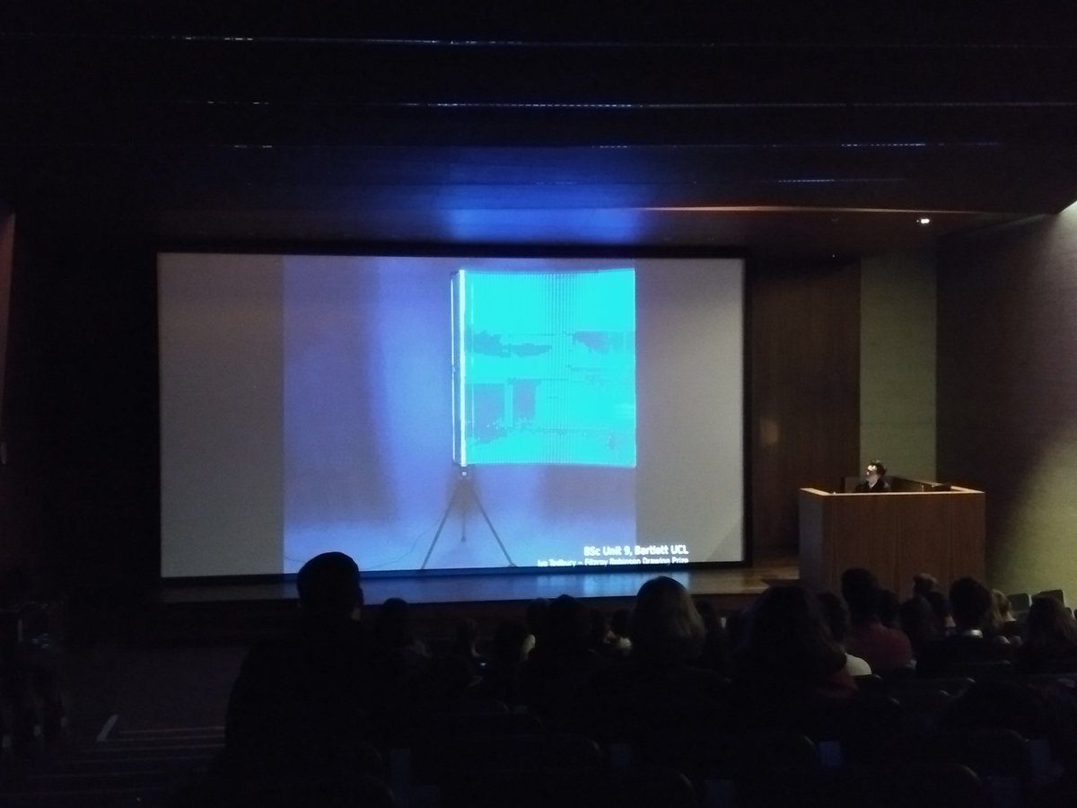 Thanks to @theMobileStudio for the shout-out at tonight's lecture @OxArch Always a pleasure to see the work again and looking forward to our next collaboration! #OxfordBrookes #Unit9 #Architecture #InteractiveArchitecture #InteractiveDesign #Arduino