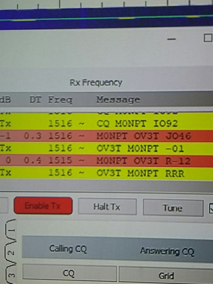 Not bad to get Denmark #OV3T on 2m #FT8 #hamr -12db 😀bring on #tropo