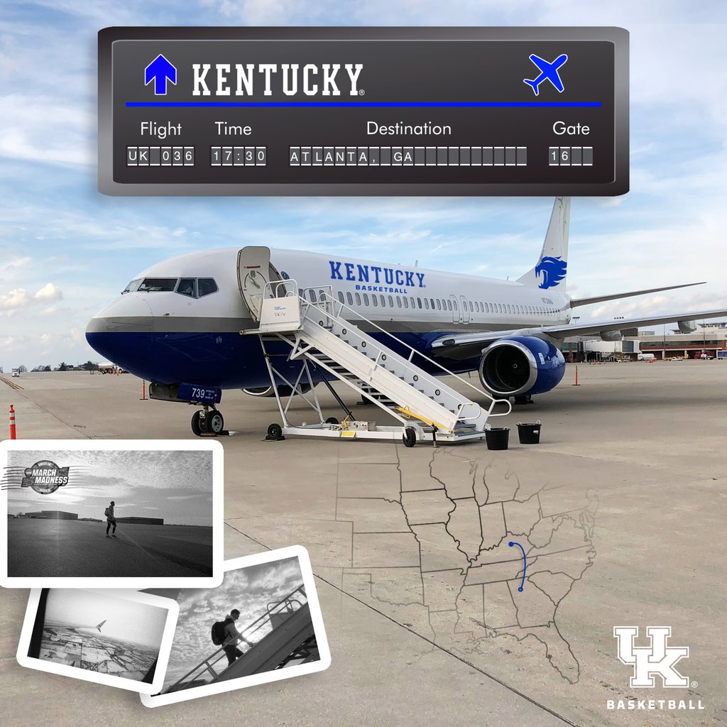 KentuckyMBB's tweet photo. LEX🛫🛬ATL 

#Sweet16 https://t.co/rae0gWgRot