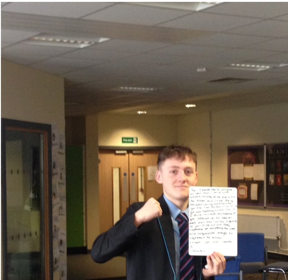 EnglishDHC1's tweet image. Is work experience valuable? David Webb presents a fantastic 3-minute speech to the class to support his view. #extraapplause #posingforthecamera #DHC