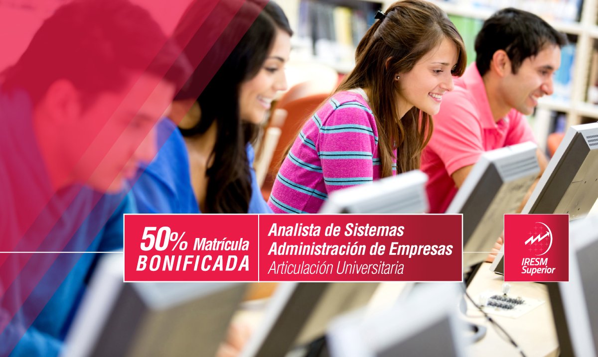 IRESMsuperior's tweet photo. En @IRESMsuperior #VCP apostamos al desarrollo de profesionales locales bonificando el 50% de su matrícula. Analista de Sistemas, Administración de Empresas. Últimos días de inscripción. Tel: (03541) 422849 https://t.co/dxerFpe0MK