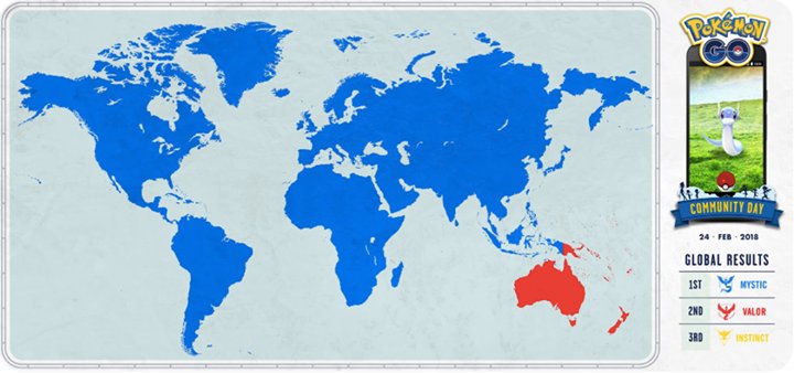 PokemonGoApp's tweet image. Last month, #TeamMystic dominated Community Day by catching the most Pokémon per player. #TeamInstinct and #TeamValor are you ready to make a comeback?