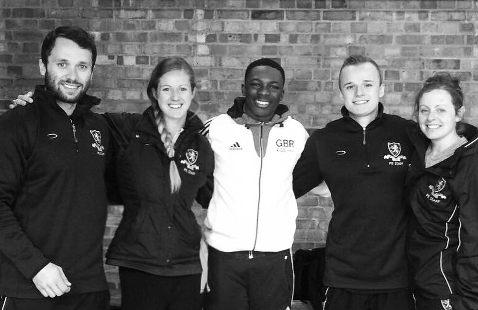 Met Dominic Mensah today 🇬🇧GB Gymnast🤸🏿‍♂️. Very inspiring for the pupils as he is only 17 and is at the very start of his exciting journey. #teamPE #goandsmashitdom