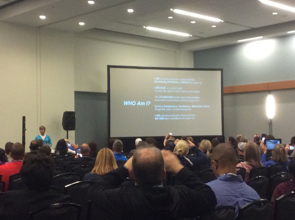 RoseRays_PE's tweet photo. Enjoying the #PhysedTalks session at #SHAPENashville! @SHAPE_America https://t.co/fX6XDmUq2H