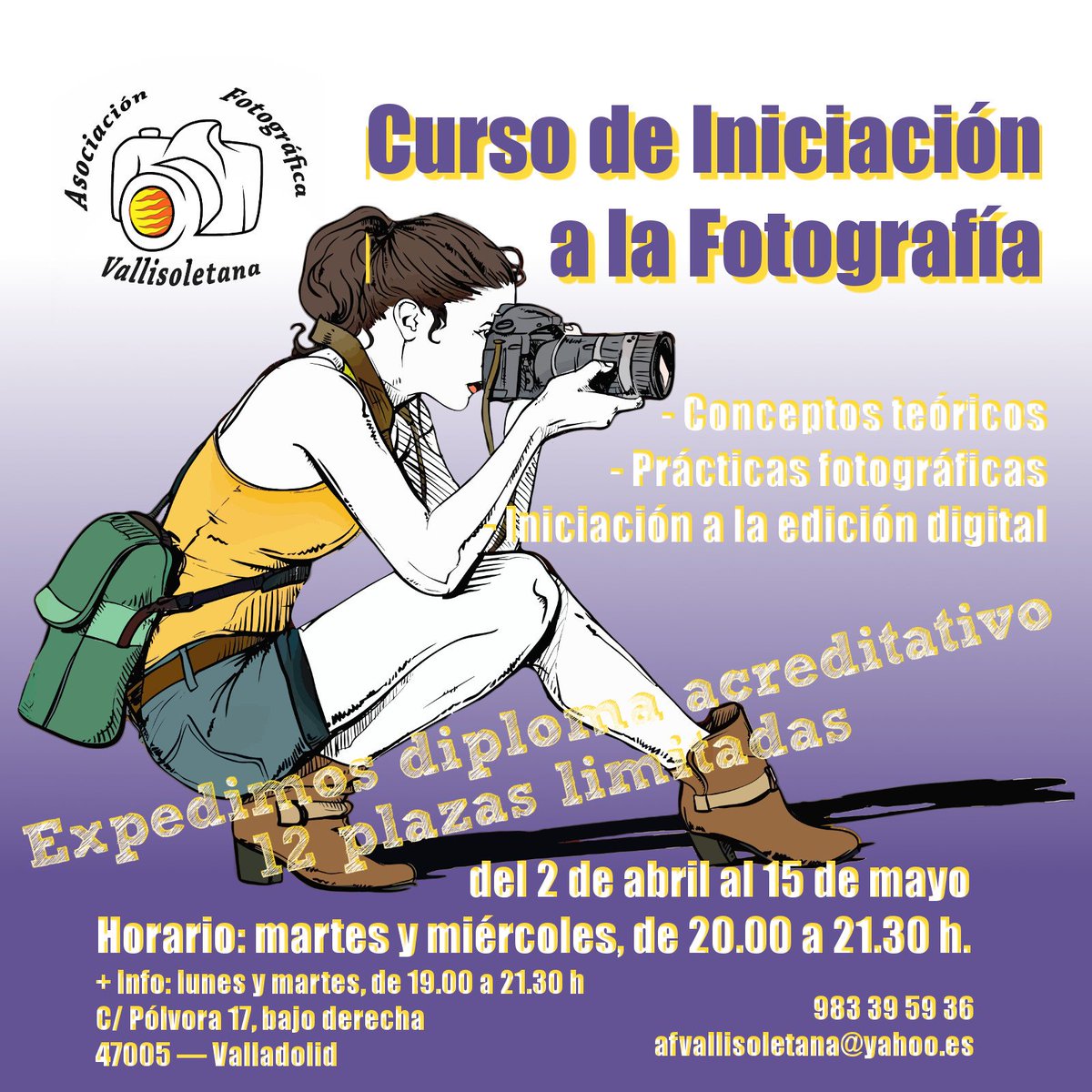 AFVallisoletana's tweet image. #Curso de Iniciación a la #Fotografía