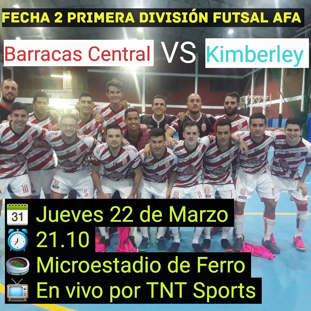 Se viene la segunda. El guapo enfrentará al subcampeón del torneo 2017. Promesa de partidazo se viene en el Microestadio de Ferro. Los esperamos para alentar a nuestros jugadores. En vivo por @TNTSportsLA 

<a href="/pasionfutsal/">Pasión Futsal</a> <a href="/adostoquesfut/">A Dos Toques Futsal</a> 

#VamosLosPibes #VamosBarracasCentral