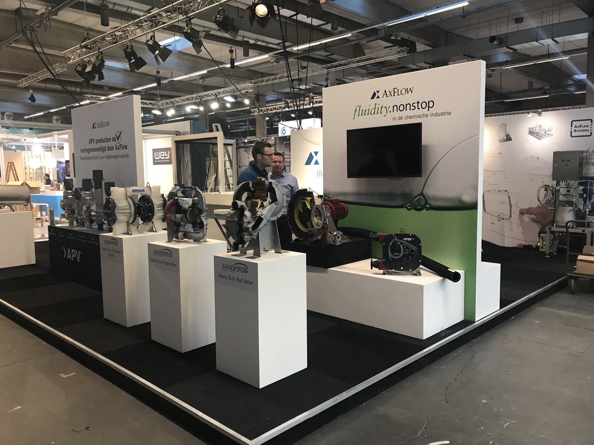 petergrefkens1's tweet photo. Vandaag weer een mooie stand mogen opleveren. @axflow veel succes op de beurs Pumps en Valves te Antwerpen. https://t.co/3KcrIKlWMR