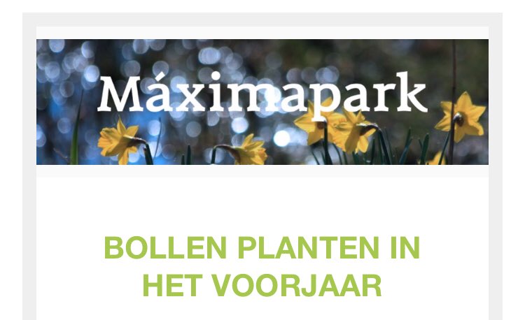 De nieuwsbrief Máximapark is weer uit. Ook op de hoogte blijven van alle activiteiten in het grootste stadspark van #Utrecht ? Aanmelden kan via info@maximapark.nl