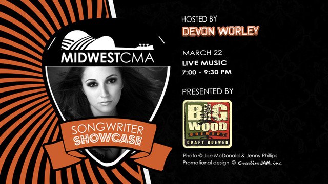 Big Wood Brewery (@bigwoodbrewery) on Twitter photo The lineup for Thursday's FREE <a href="/MidwestCMA/">CMA_Midwest</a> Songwriter Showcase has been announced: Doug Collins, Mike Villalva, Justin Good w/ That’s My Uncle, and Devon Worley will be taking turns performing their original songs and telling the stories behind the music starting at 7 PM. The lineup for Thursday's FREE <a href="/MidwestCMA/">CMA_Midwest</a> Songwriter Showcase has been announced: Doug Collins, Mike Villalva, Justin Good w/ That’s My Uncle, and Devon Worley will be taking turns performing their original songs and telling the stories behind the music starting at 7 PM.