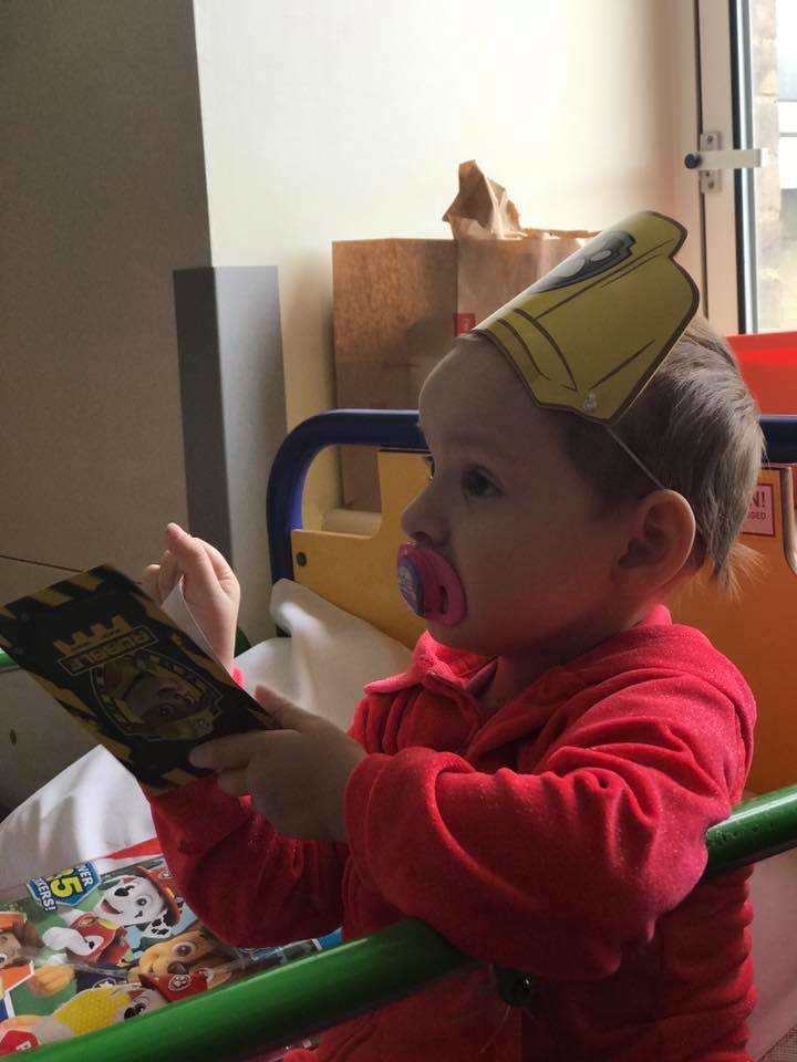 islasfight's tweet photo. Day 2 of Isla's chemotherapy completed. 🙏 Well done baby girl ❤️She always manages a smile even after everything she has been through, We love you so much Isla.❤️ Love #teamisla @islasfight https://t.co/S87N65sfPX