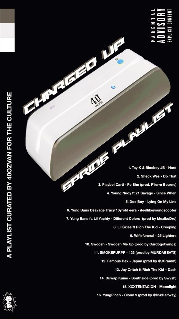 New 40oz Spring playlist today 📲