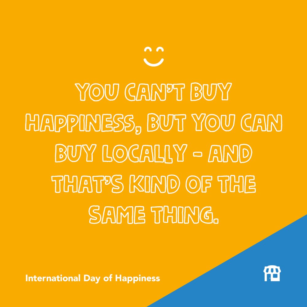 --Pledge to create more happiness in the world today. And while you’re at it, spread a little local happiness and shop in your community! Mississauga is full of local businesses ready to give you a smile! 
#InternationalDayOfHappiness #ShopLocally...
